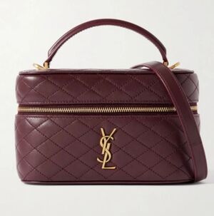 YSL Gaby Wine Burgundy Vanity Bag